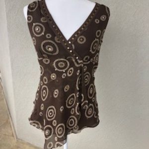 Alfani Sleeveless Silk Top